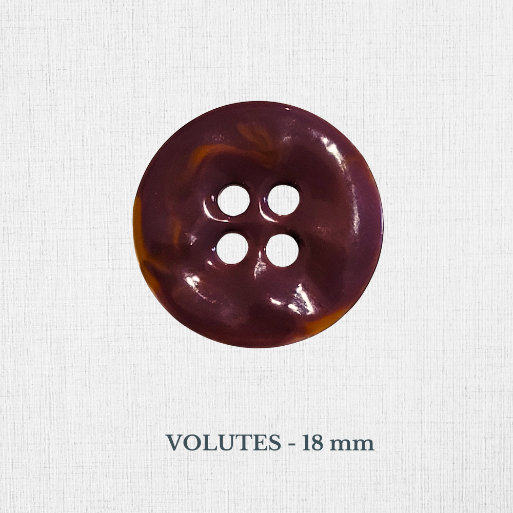 Yellow, red and pink mother-of-pearl buttons in 18 to 22 mm