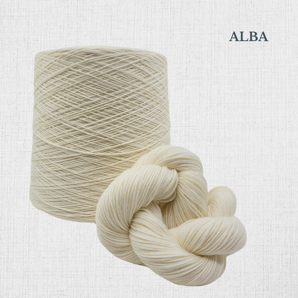 Alba Undyed Sock Wool Sold by Weight