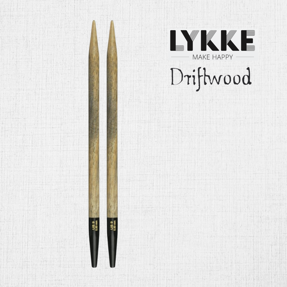 Interchangeable Needles "Driftwood" 3.5" / 8.75 cm and 5" / 12.5 cm by LYKKE