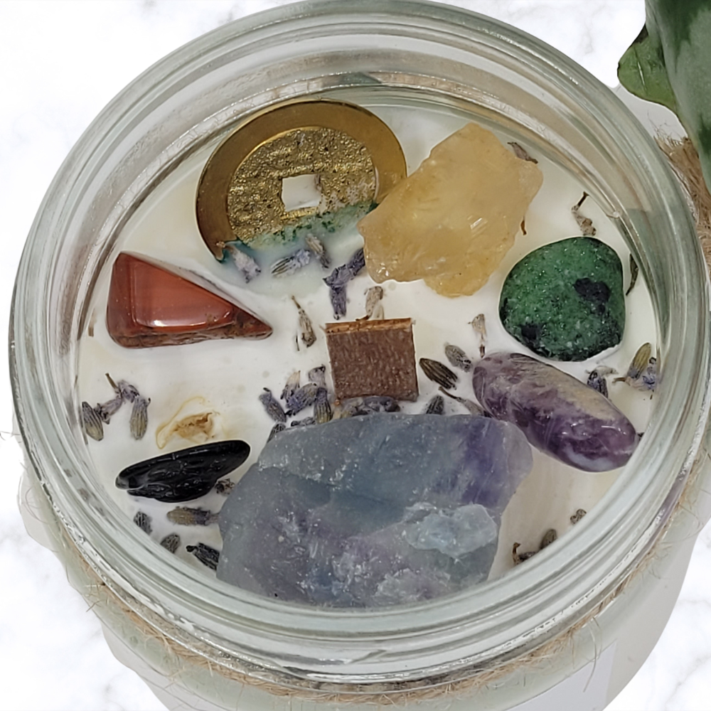 "Serenity" candle with essential oils