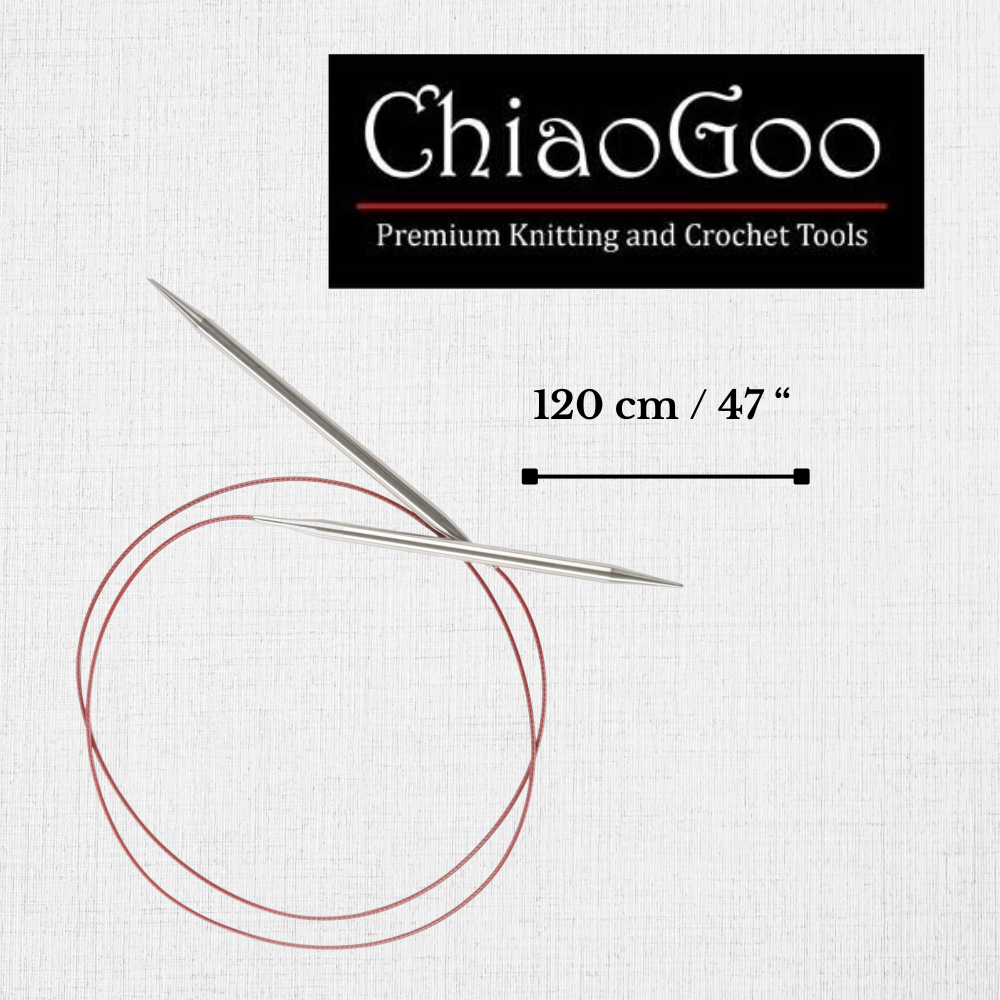 Red Lace Circular Needles 120 cm / 47" by Chiaogoo