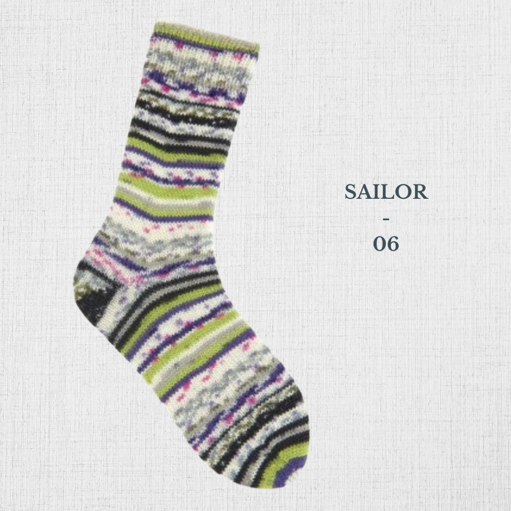 Neon Fair Isle 4 Ply Socks by Rico