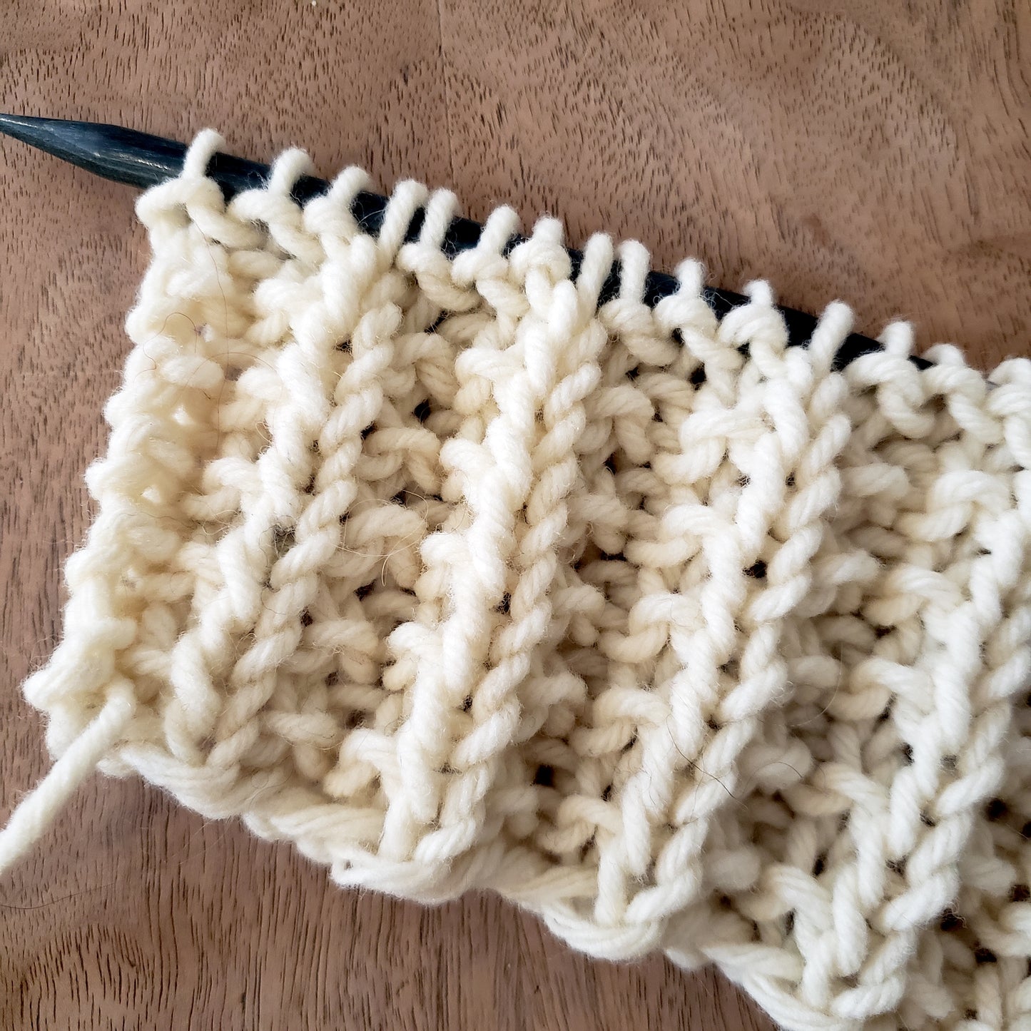 Faux English rib scarf