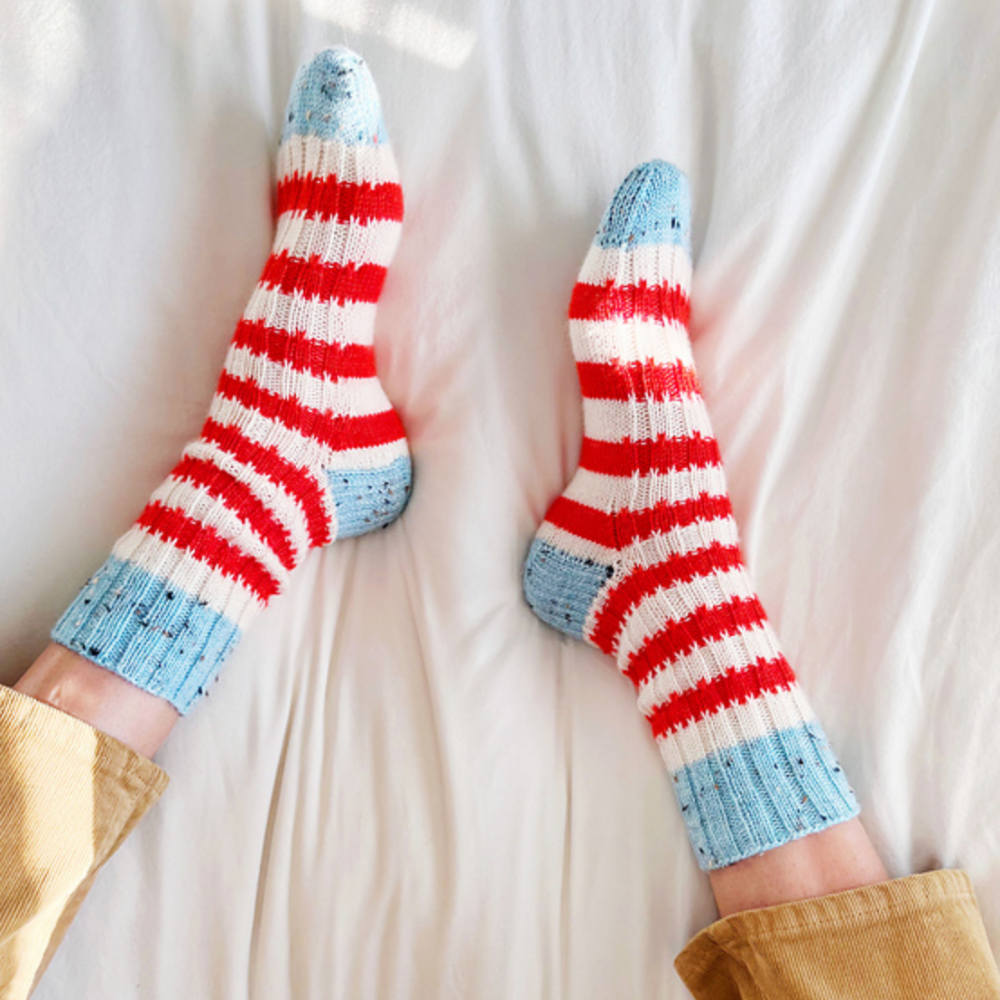 Knitting Kit - "Slip Rib Socks" by Summer Lee