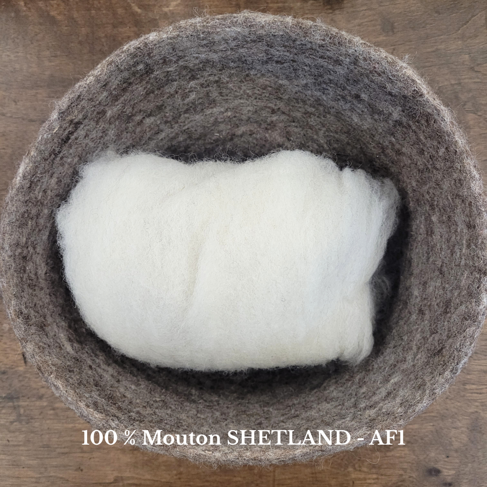 Carded wool for spinning by Le Mouton Polaire