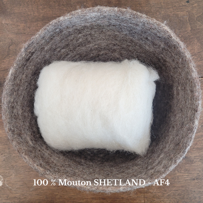 Carded wool for spinning by Le Mouton Polaire