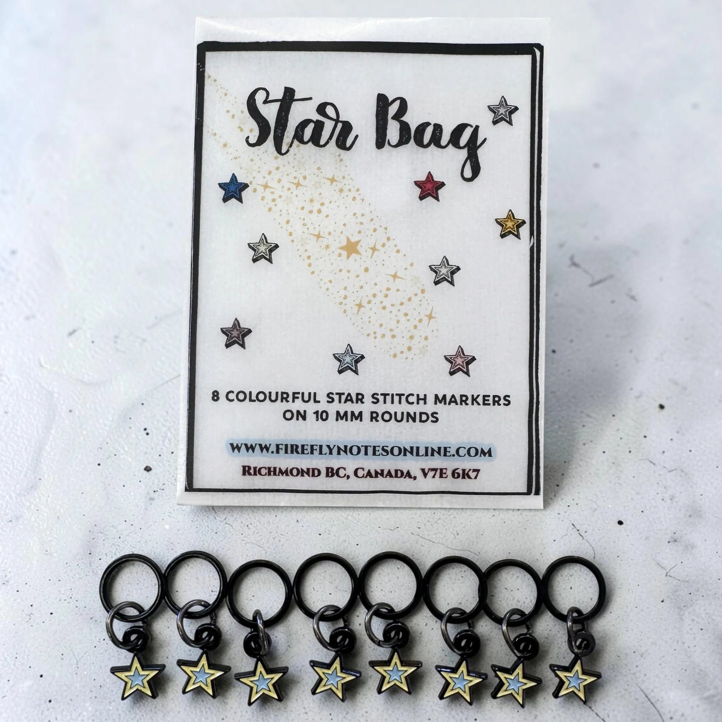 Enameled Stitch Markers by Firefly Notes