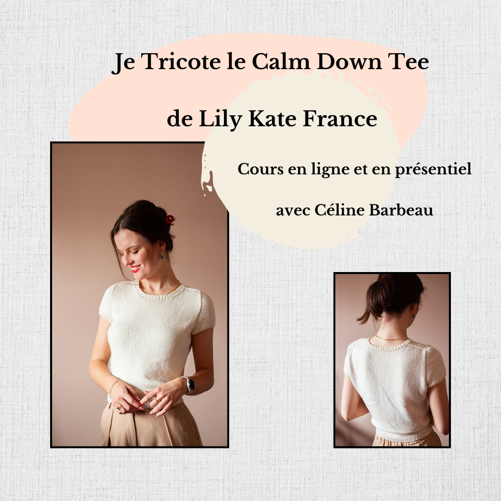 I Knit the Calm Down Tee by Lily Kate France - Online and In-Person Classes - Summer 2025