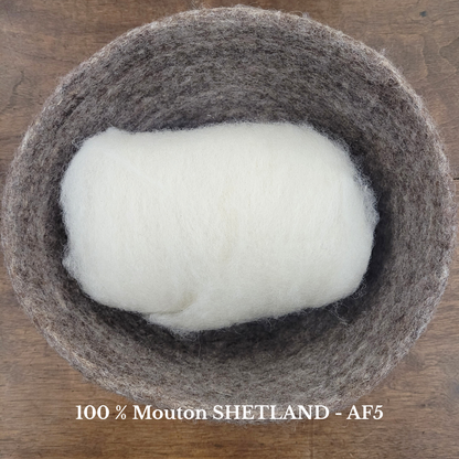 Carded wool for spinning by Le Mouton Polaire