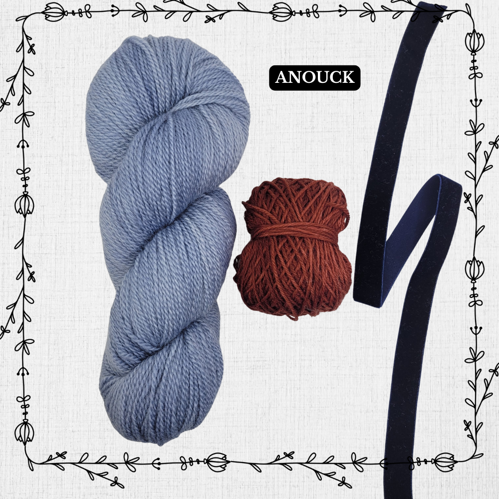 Kit tricot - Le Béret Fleurettes