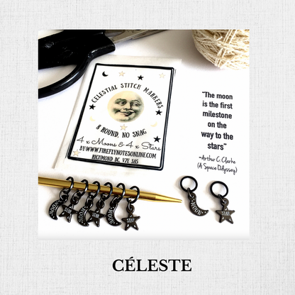 Enameled Stitch Markers by Firefly Notes