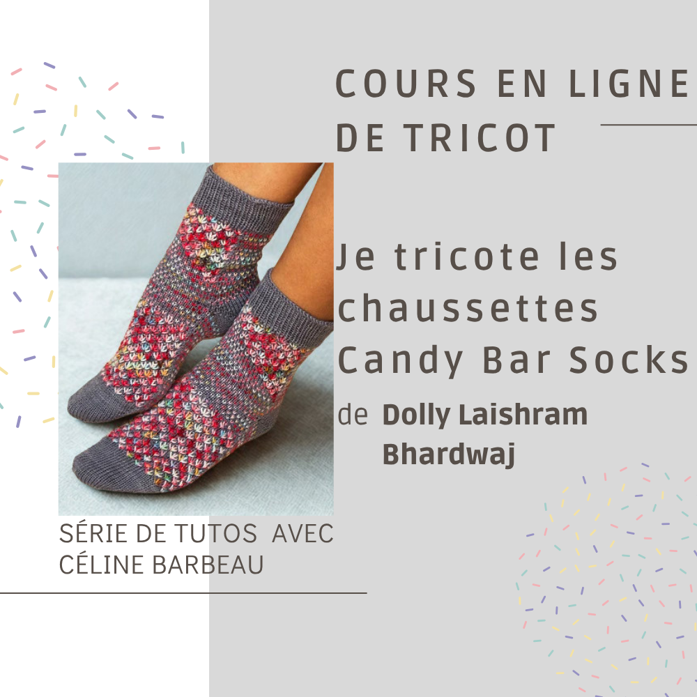 Online Course (Recorded) I Knit the Candy Bar Socks by Dolly Laishram Bhardwaj