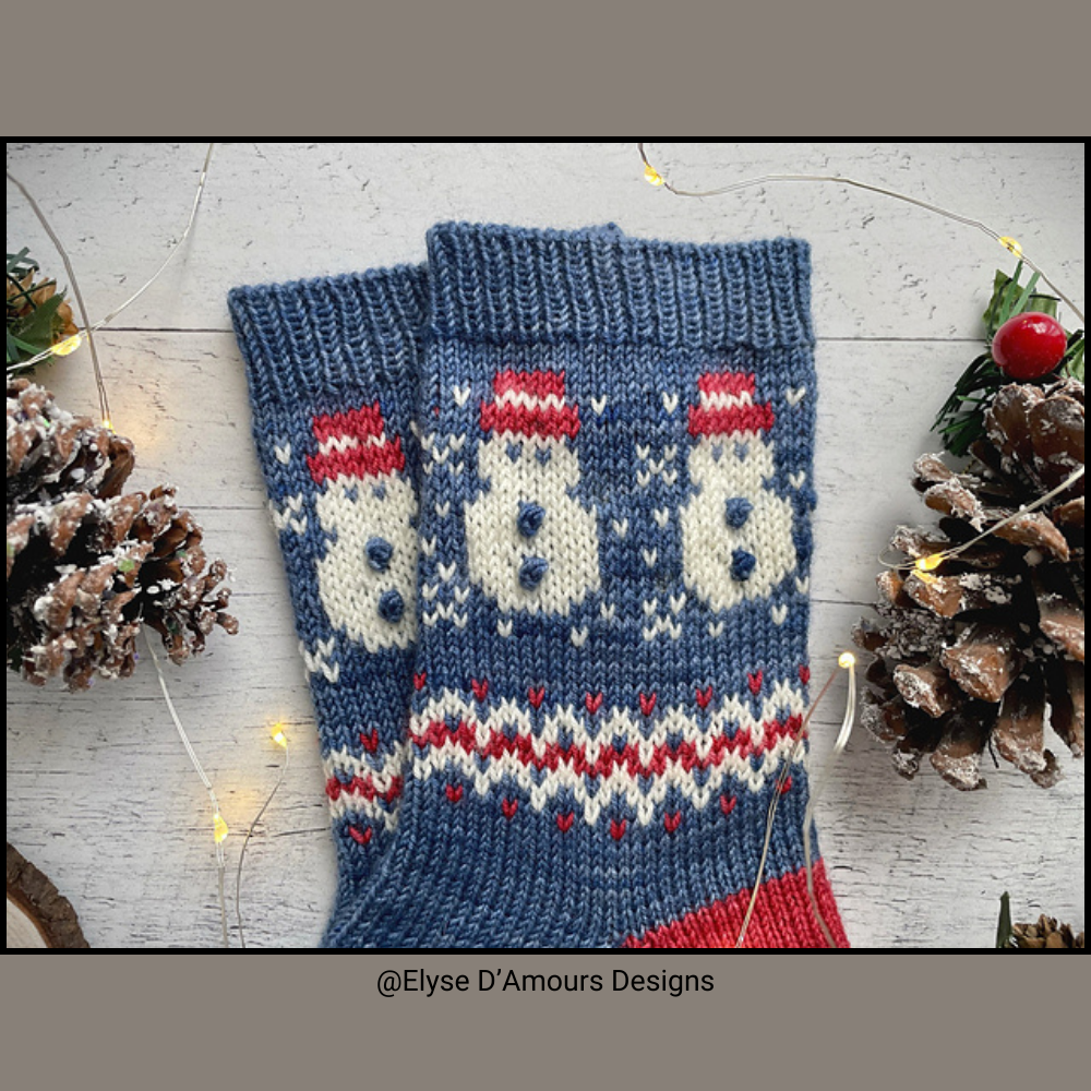 Kit chaussettes "Noël Givré" par Elyse d'Amours Designs