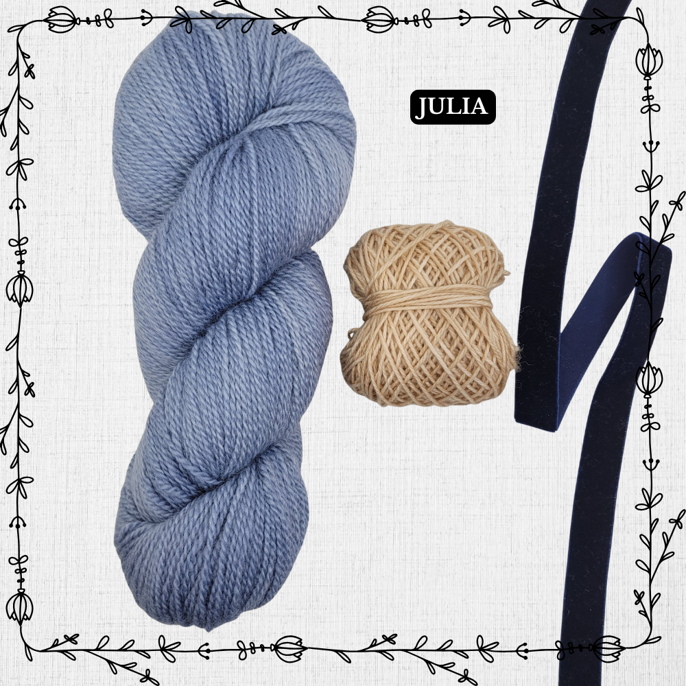 Kit tricot - Le Béret Fleurettes