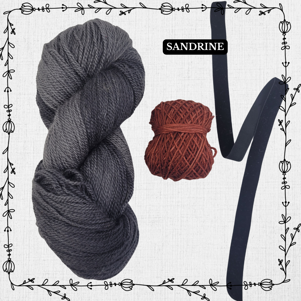 Kit tricot - Le Béret Fleurettes