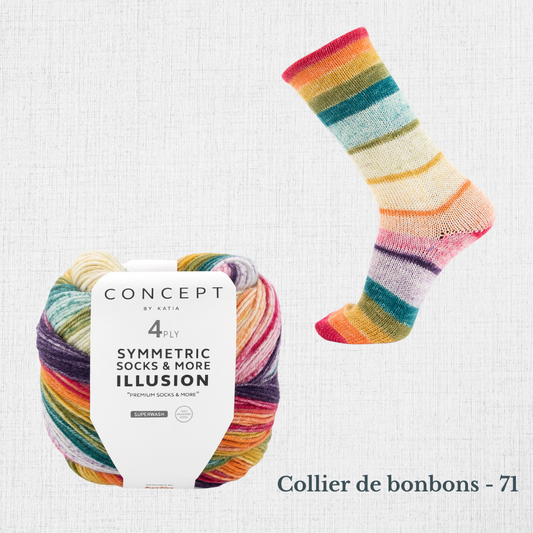 ILLUSION Symmetric socks by Katia