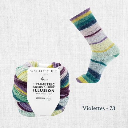 ILLUSION Symmetric socks by Katia