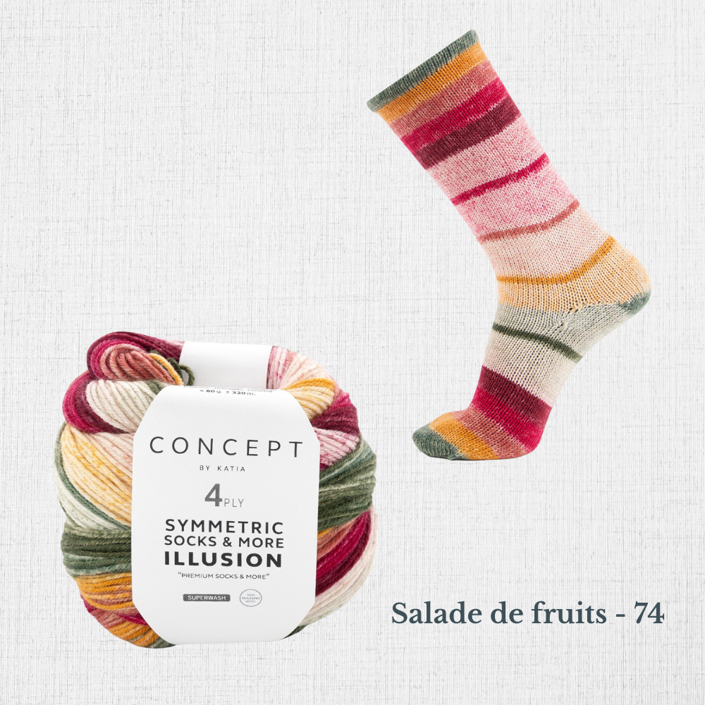 ILLUSION Symmetric socks by Katia