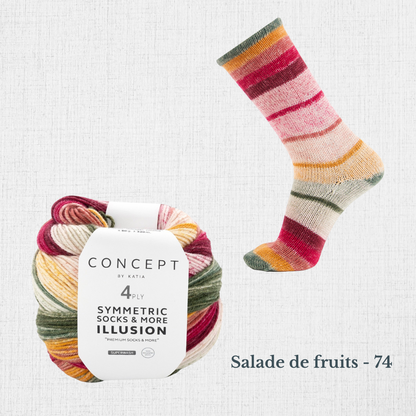 ILLUSION Symmetric socks by Katia