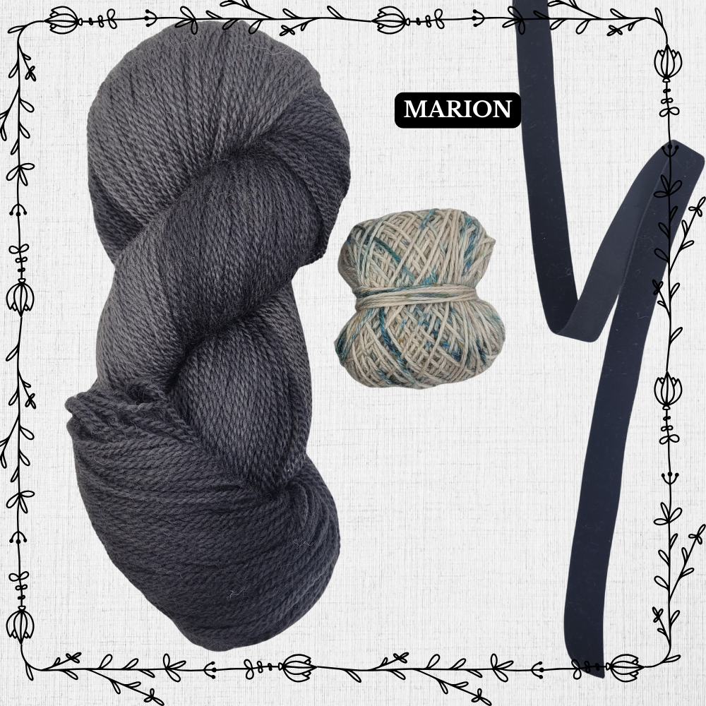 Kit tricot - Le Béret Fleurettes