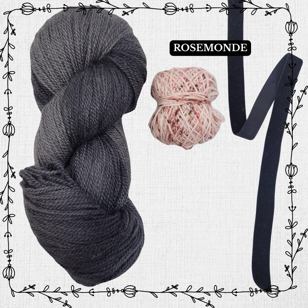 Kit tricot - Le Béret Fleurettes