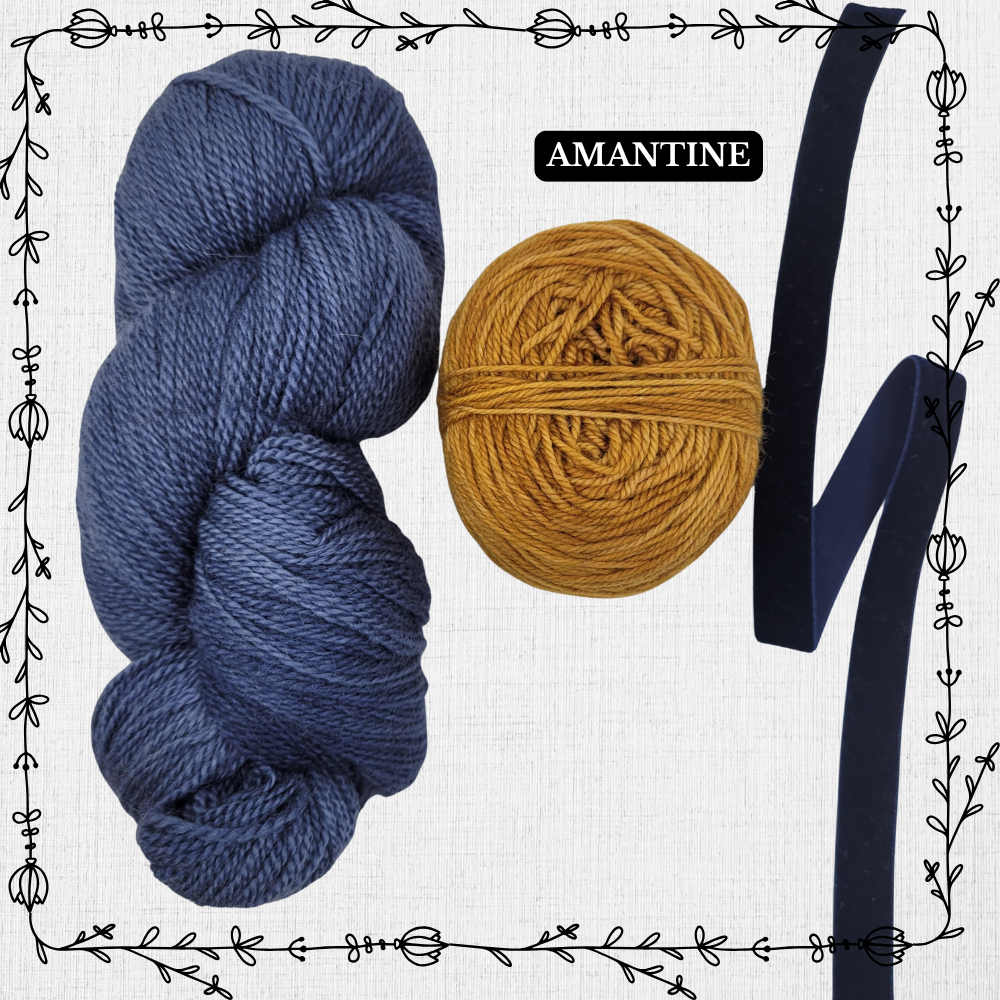 Kit tricot - Le Béret Fleurettes