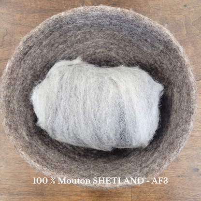 Carded wool for spinning by Le Mouton Polaire