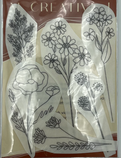 Patrons de broderie solubles par MCJ Winter - Fleurs sauvages