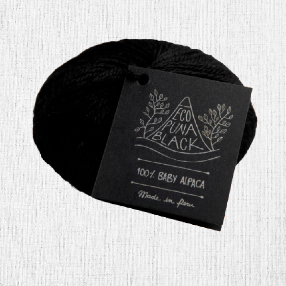 Eco Puna Black - Baby Alpaga Noir par Amano