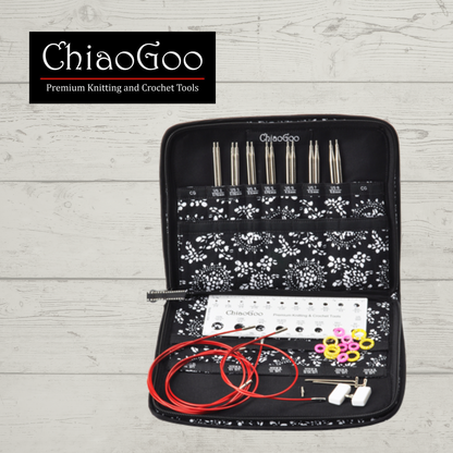 Red Lace SMALL interchangeable needle kit by Chiaogoo