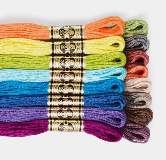 DMC cotton embroidery floss (8m) - Yellow - DMC Cotton Embroidery Floss (8,7y) - Yellow 