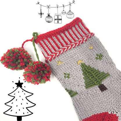 Christmas stocking pattern "My beautiful Christmas tree"